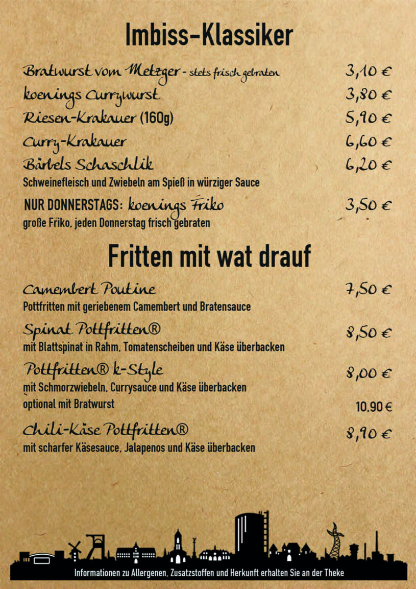 Imbiss-Klassiker Fritten mit wat drauf