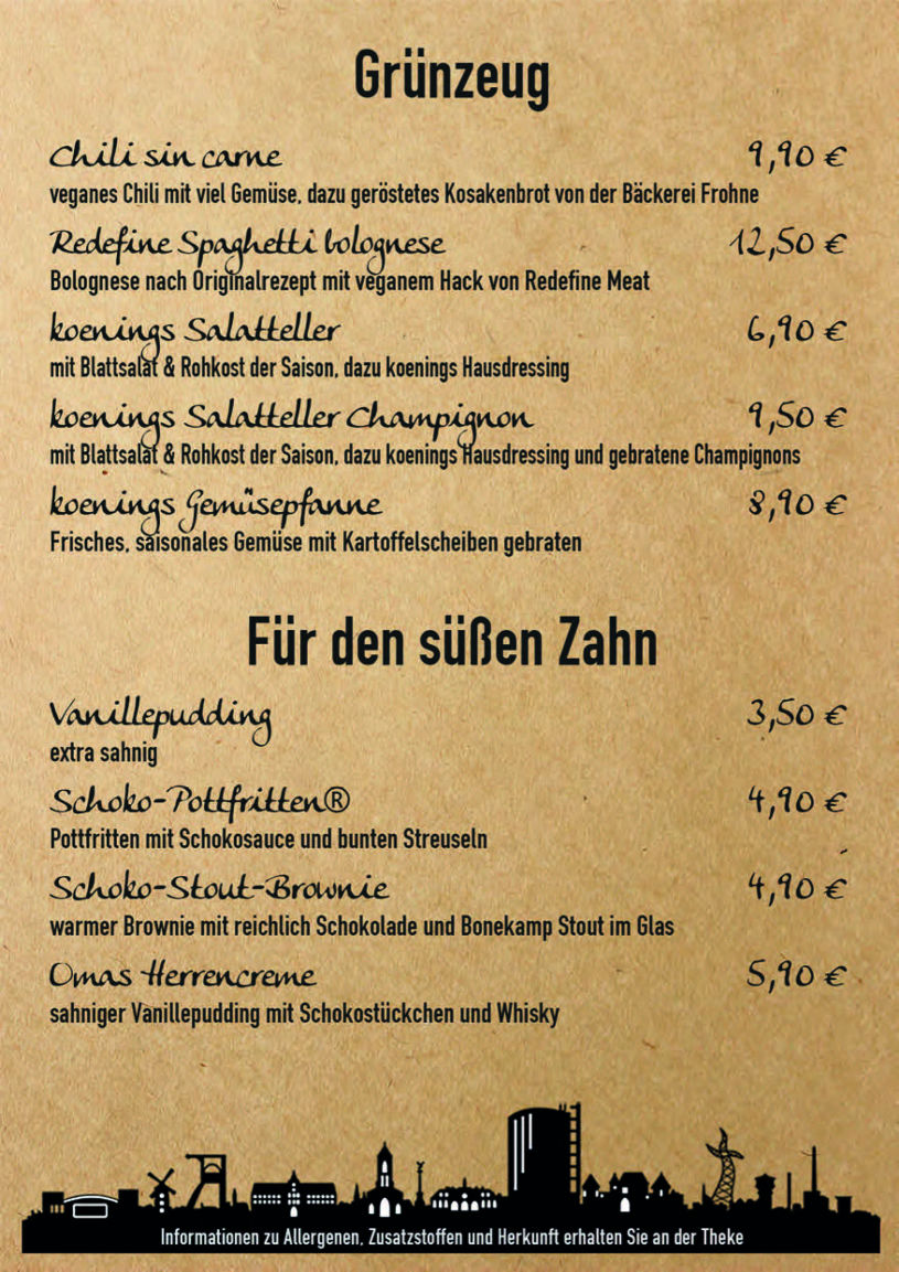 Grünzeug vegan und für den süßen Zahn Dessert